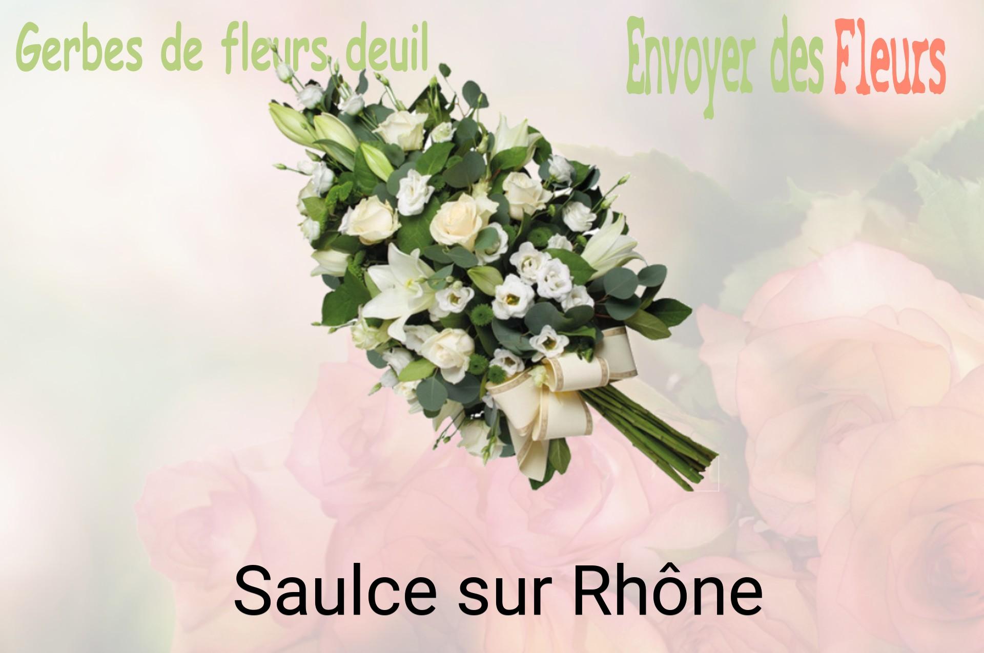 Gerbe de fleurs de deuil livrée à Saulce-sur-Rhône